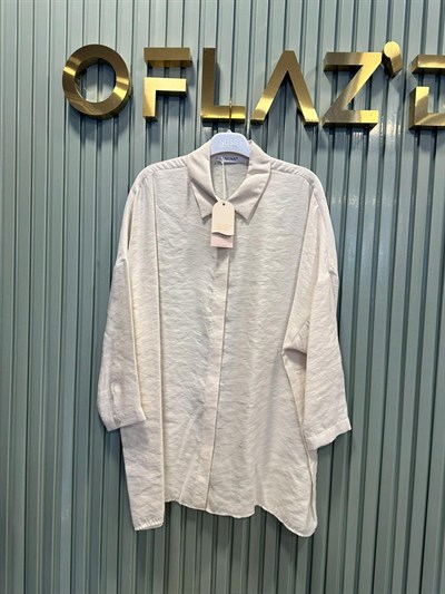 Nuss Oversize Düğmeli Gömlek Taş 26Y 3001