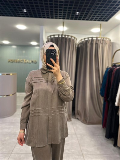 Nuss Şerit Dty. İpek Qupra Takım Vizon 26Y 1040