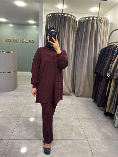Redshow Pantolonlu Takım Bordo 26395
