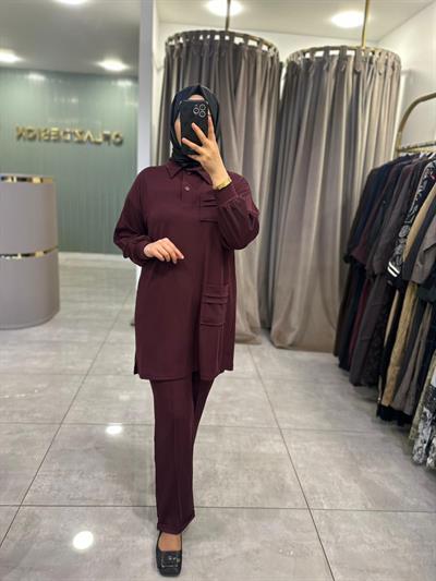 Redshow Pantolonlu Takım Bordo 26395
