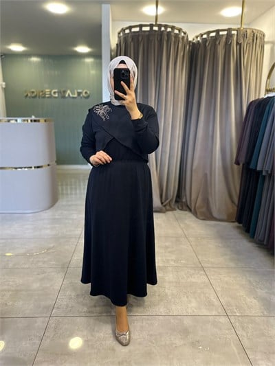 Wennora Bolerolu Elbise Lacivert 2023