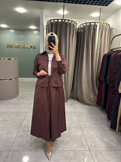 Wennora Gömlek Etek Takım Kahve 1031