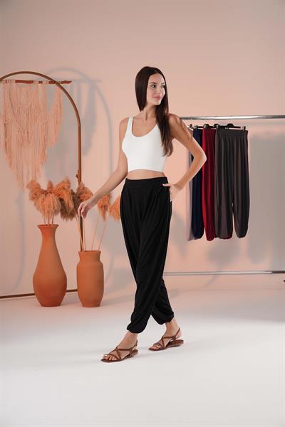 Cepli Pileli Şalvar Pantolon 