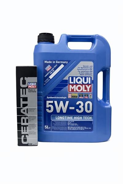 LIQUI MOLY Longtime High Tech 5W-30 5 lt Motor Yağı & LIQUI MOLY 7181 Cera Tec 300 ml Motor Yağı Katkısı - Motor Bakım Seti