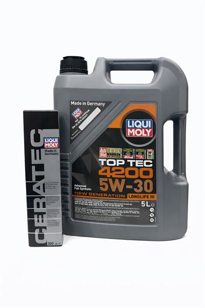LIQUI MOLY Top Tec 4200 5lt Motor Yağı VW504/507 & LIQUI MOLY 7181 Cera Tec 300 ml Motor Yağı Katkısı - Motor Bakım Seti