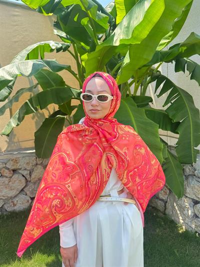 Anka Modal Pamuk Şal - Turuncu