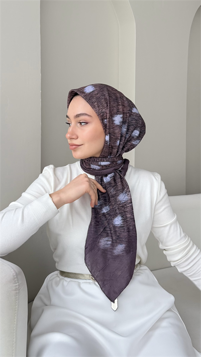 Bambi Bambu Kraş Eşarp - Pembemsi Vizon