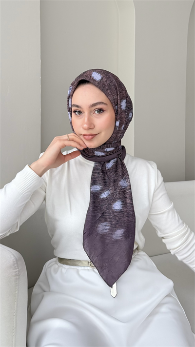 Bambi Bambu Kraş Eşarp - Pembemsi Vizon