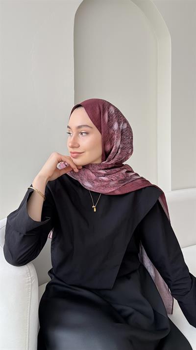 Bambi Bambu Kraş Şal - Gül Kurusu