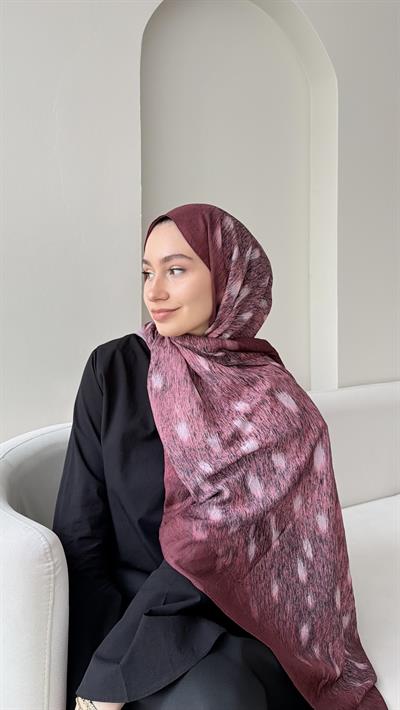 Bambi Bambu Kraş Şal - Gül Kurusu