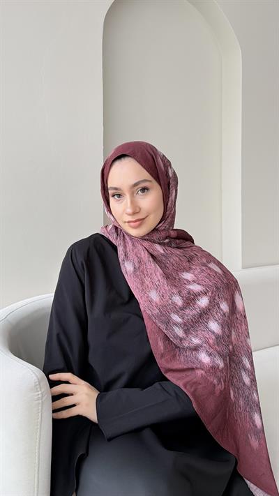 Bambi Bambu Kraş Şal - Gül Kurusu