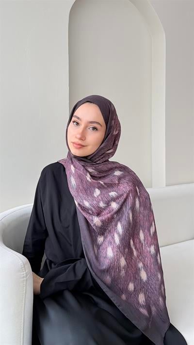 Bambi Bambu Kraş Şal - Mürdüm