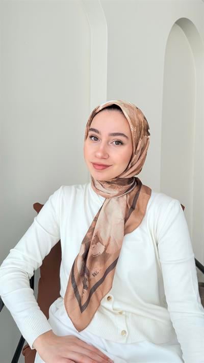 Batik Bambu Kraş Eşarp - Tarçın