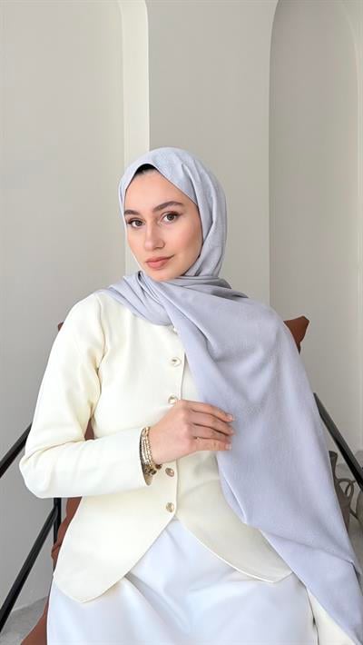 Dalya İpeksi Jakar Şal - Gümüş