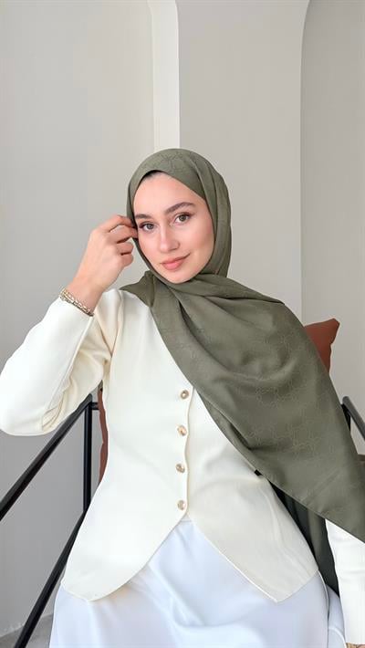 Dalya İpeksi Jakar Şal - Soft Yeşil