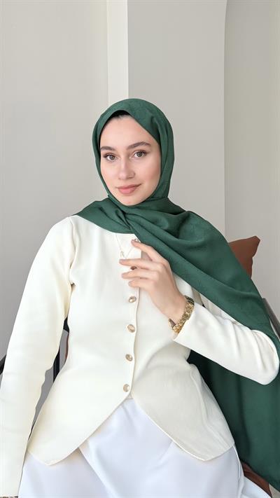 Dalya İpeksi Jakar Şal - Zümrüt Yeşili