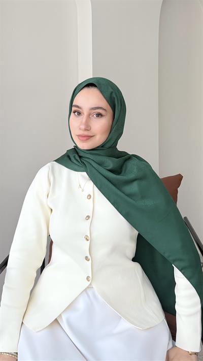 Dalya İpeksi Jakar Şal - Zümrüt Yeşili