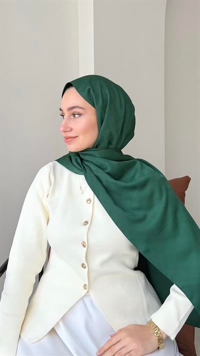 Dalya İpeksi Jakar Şal - Zümrüt Yeşili
