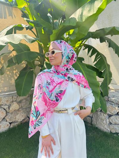 Lalin Modal Pamuk Şal - Pembe