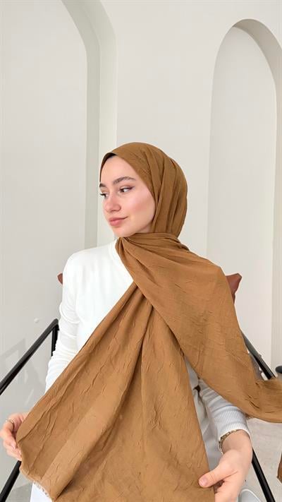 Leila Modal Pamuk Şal - Odunsu Kahve