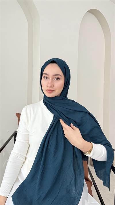 Leila Modal Pamuk Şal - Petrol Mavisi