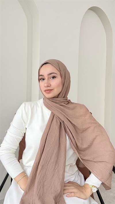 Leila Modal Pamuk Şal - Vizon