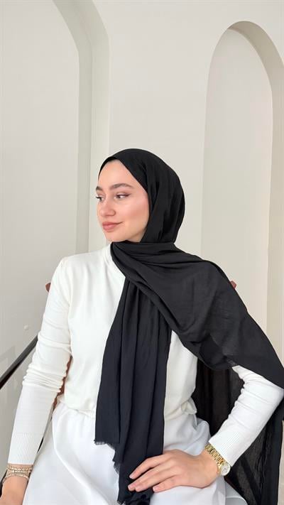Leila Modal Pamuk Şal - Siyah