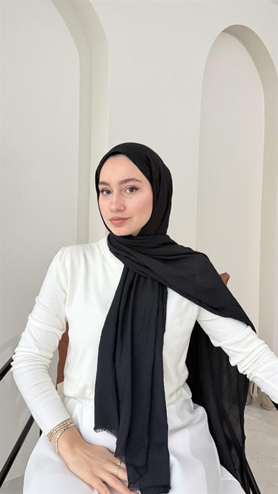 Leila Modal Pamuk Şal - Siyah