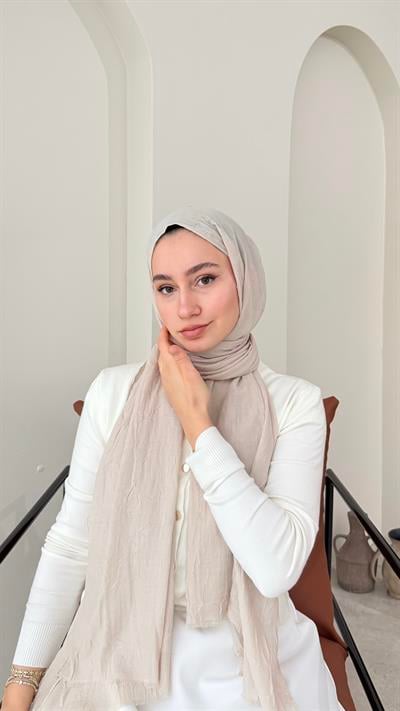 Leila Modal Pamuk Şal - Taş