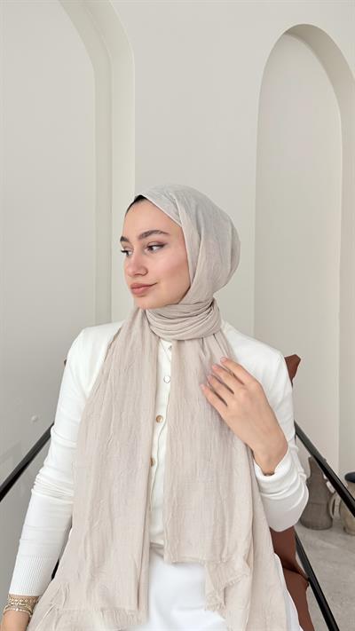 Leila Modal Pamuk Şal - Taş