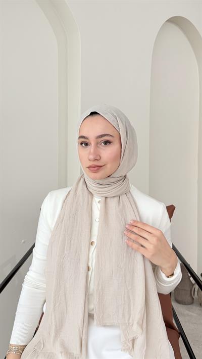 Leila Modal Pamuk Şal - Taş