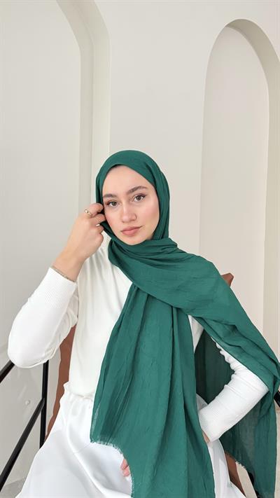 Leila Modal Pamuk Şal - Zümrüt Yeşili
