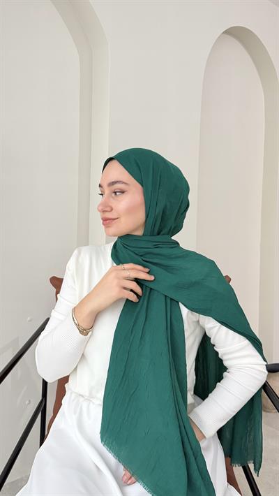 Leila Modal Pamuk Şal - Zümrüt Yeşili