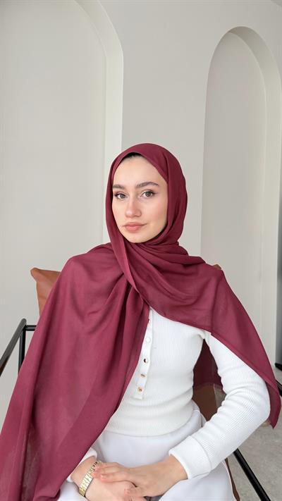 Lesa Kaşmir Viscon Şal - Bordo