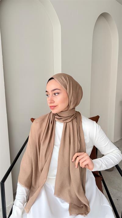 Lesa Kaşmir Viscon Şal - Camel