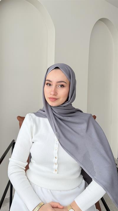 Lesa Kaşmir Viscon Şal - Koyu Gri