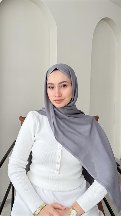 Lesa Kaşmir Viscon Şal - Koyu Gri