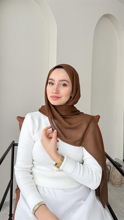 Lesa Kaşmir Viscon Şal - Kahve