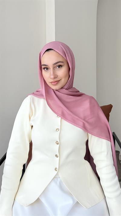 Lesa Kaşmir Viscon Şal - Pembe