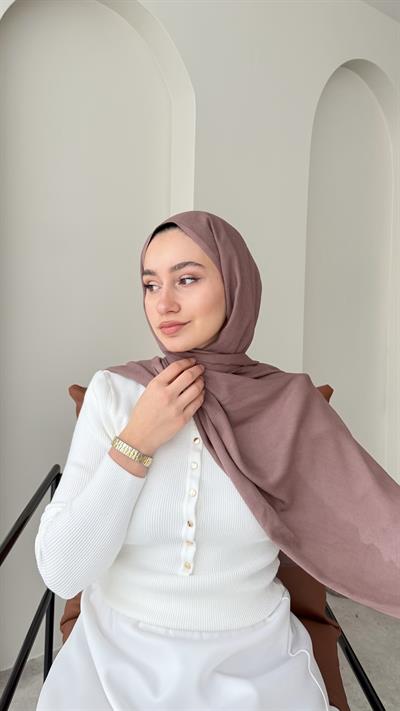 Lesa Kaşmir Viscon Şal - Pembemsi Vizon