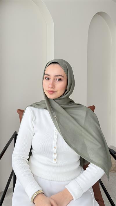 Lesa Kaşmir Viscon Şal - Soft Yeşil