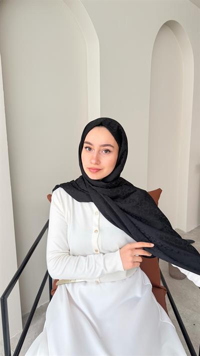 Liva İpeksi Jakar Şal - Siyah
