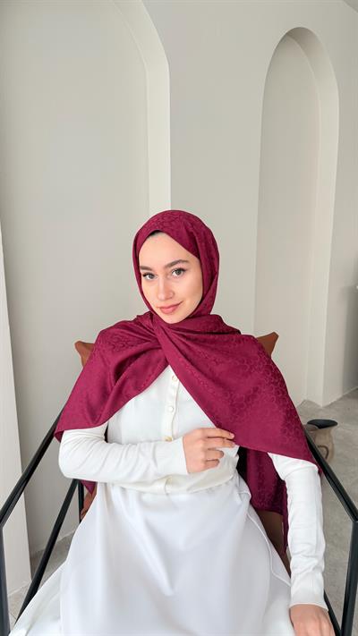 Liva İpeksi Jakar Şal - Vişne Çürüğü