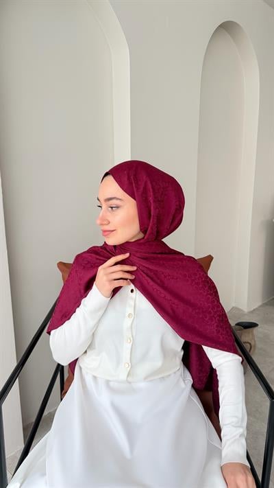 Liva İpeksi Jakar Şal - Vişne Çürüğü