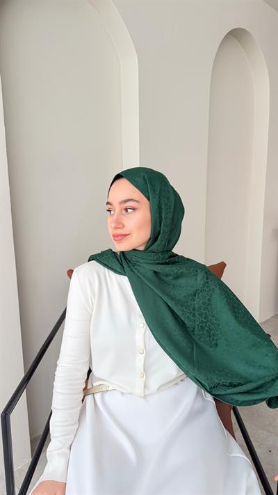 Liva İpeksi Jakar Şal - Zümrüt Yeşili