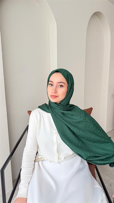 Liva İpeksi Jakar Şal - Zümrüt Yeşili