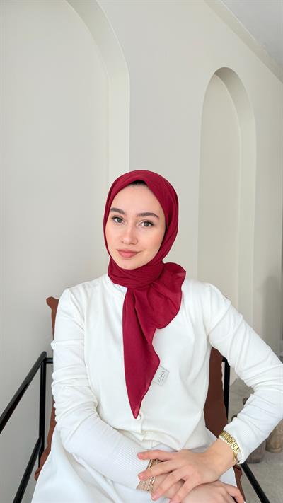 Lora Pamuk Eşarp - Soft Kırmızı