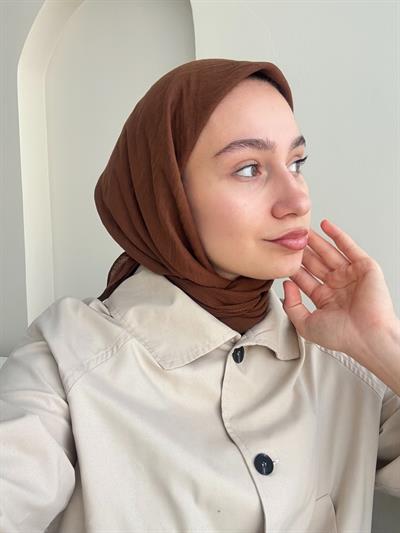 Lora Pamuk Eşarp - Çikolata Kahve