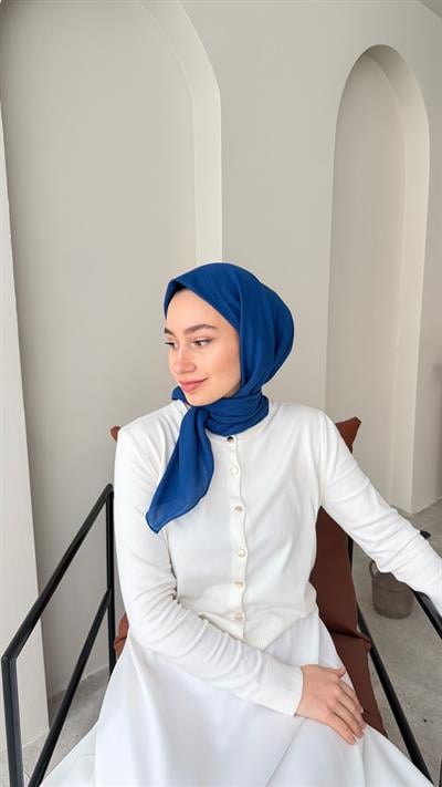 Lora Pamuk Eşarp - Gece Mavisi