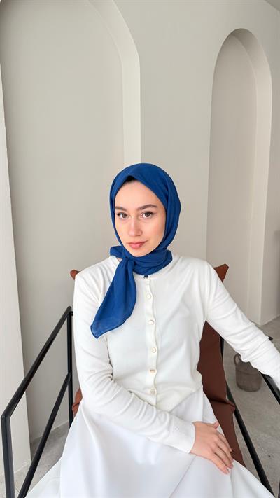 Lora Pamuk Eşarp - Gece Mavisi